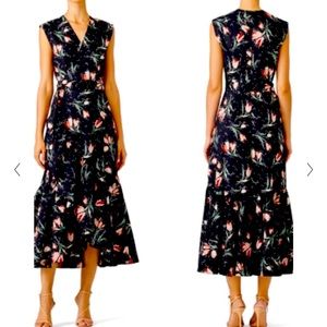 Rebecca Taylor ikat floral wrap midi dress